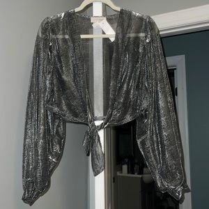 Silver sheer cardigan